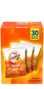 Multipack package of Goldfish® Cheddar baked snack crackers
