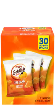 Multipack package of Goldfish® Cheddar baked snack crackers