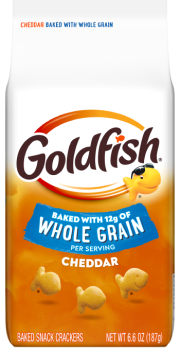 Package of Goldfish® Whole Grain Cheddar baked snack crackers