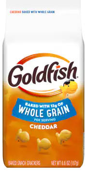 Package of Goldfish® Whole Grain Cheddar baked snack crackers